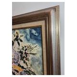 Framed Chagall Finestra Aperta Reproduction Print - Bouquet pres de la fenêtre