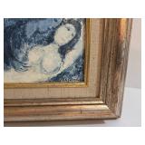 Framed Chagall Finestra Aperta Reproduction Print - Bouquet pres de la fenêtre