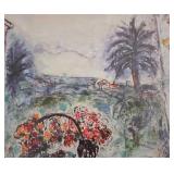 Marc Chagall Nude with Flower Basket Reproduction (Akt mit Blumenkorb) - 1955, Custom Framed