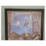 Framed Marc Chagall Reproduction Print - Evening at the Window (Abend am Fenster) - Circa 1950