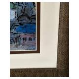 Marc Chagall Bouquet de fleurs au-dessus du village - Framed Print 18x22