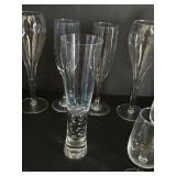 Various Wine Drinking Glasses including Zwiesel Glas Pure Champagne Glasses - 11 in Tall, 14-Piece Lot