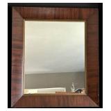 Antique Wood-Framed Mirror 24x27 Inches