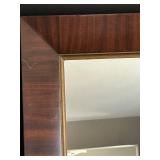 Antique Wood-Framed Mirror 24x27 Inches