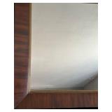 Antique Wood-Framed Mirror 24x27 Inches