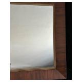 Antique Wood-Framed Mirror 24x27 Inches