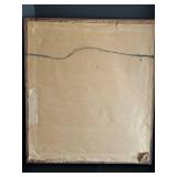 Antique Wood-Framed Mirror 24x27 Inches