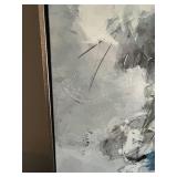 XL Modern Floral Abstract Painting on Canvas - 59 x 40 in - Unsigned