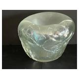 Iridescent Slag Glass Attachment - Flip-In Edged Vase, 10" Tall