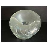 Iridescent Slag Glass Attachment - Flip-In Edged Vase, 10" Tall