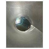 Iridescent Slag Glass Attachment - Flip-In Edged Vase, 10" Tall