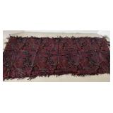 Vintage Hand Mirror with Cloisonné Medallions & Floral Inlay - 17 x 9 in