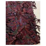 Vintage Hand Mirror with Cloisonné Medallions & Floral Inlay - 17 x 9 in