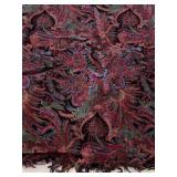 Vintage Hand Mirror with Cloisonné Medallions & Floral Inlay - 17 x 9 in