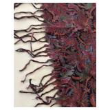 Vintage Hand Mirror with Cloisonné Medallions & Floral Inlay - 17 x 9 in