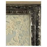 Silvercraft Vanity Tray - Silver Plate with Petit Point Lace Doily (9 x 6 in)