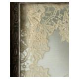 Silvercraft Vanity Tray - Silver Plate with Petit Point Lace Doily (9 x 6 in)