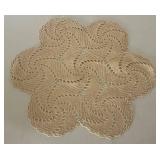 Silvercraft Vanity Tray - Silver Plate with Petit Point Lace Doily (9 x 6 in)