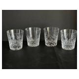 Waterford Crystal Lowball Glasses - Set of 4, Assorted Cut Patterns