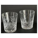 Waterford Crystal Lowball Glasses - Set of 4, Assorted Cut Patterns