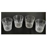 Waterford Crystal Lowball Glasses - Set of 4, Assorted Cut Patterns