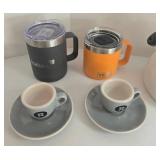 KitchenAid Whistling Kettle with Assorted Mugs, 6 Glass Mugs, 4 Ceramic Cups & 2 Travel Mugs