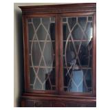 Antique Mahogany China Cabinet with Glass Doors - 36 W x 72 H x 16 D