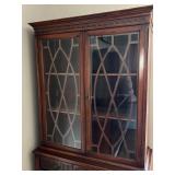 Antique Mahogany China Cabinet with Glass Doors - 36 W x 72 H x 16 D