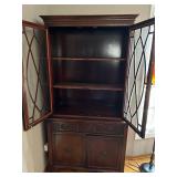 Antique Mahogany China Cabinet with Glass Doors - 36 W x 72 H x 16 D