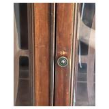 Antique Mahogany China Cabinet with Glass Doors - 36 W x 72 H x 16 D