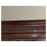 Antique Mahogany China Cabinet with Glass Doors - 36 W x 72 H x 16 D