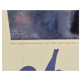 Marc Chagall Lovers Under Lilies Philadelphia 1985 Exhibition Poster On Foam