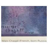 Marc Chagall Lovers Under Lilies Philadelphia 1985 Exhibition Poster On Foam