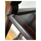 Antique Chinese Hardwood & Marble Side Table - 16 1/4W x 12D x 31H