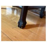 Antique Chinese Hardwood & Marble Side Table - 16 1/4W x 12D x 31H