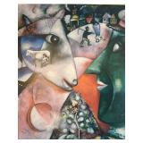 Marc Chagall I and the Village Print on Foam 30 x 40 Unframed