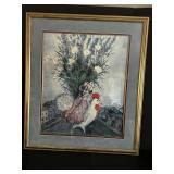 Marc Chagall Wedding on Village Street Print - Framed & Matted (29 1/2 x 34 1/2 in)
