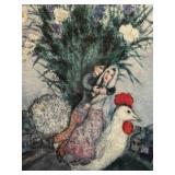 Marc Chagall Wedding on Village Street Print - Framed & Matted (29 1/2 x 34 1/2 in)