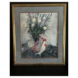 Marc Chagall Wedding on Village Street Print - Framed & Matted (29 1/2 x 34 1/2 in)