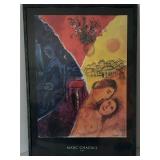 Marc Chagall La Joie Framed Print - 24 x 34 in Aluminum Frame