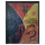Marc Chagall La Joie Framed Print - 24 x 34 in Aluminum Frame