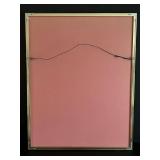 Original Watercolor - White Water Lilies on Pond, Framed 22 1/4 x 28 1/4 in