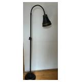 Black Metal Floor Lamp - 60-in Arc Reach, 10-in Shade