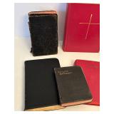 Assorted Antique Bibles & Prayer Books: Book of Common Prayer; Holy Bible; The Narrow Way