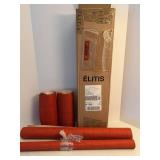 ÉLITIS Madagascar Arrowroot Raffia Wallpaper Cinnamon Red Brown 11 yd x 27 in ~1 1/2 Rolls