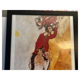 Marc Chagall Double Portrait with Wine Glass Framed Print 27x39