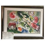 Marc Chagall Paris Opera Ceiling Lithograph - 47 in W x 36 in H, COA Included