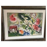 Marc Chagall Paris Opera Ceiling Lithograph - 47 in W x 36 in H, COA Included