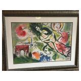 Marc Chagall Paris Opera Ceiling Lithograph - 47 in W x 36 in H, COA Included