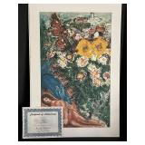 Marc Chagall Les Soucis Lithograph - Limited Edition IS/500 - Facsimile Signature